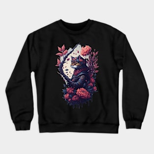 Cute Stealth Ninja Cat Crewneck Sweatshirt